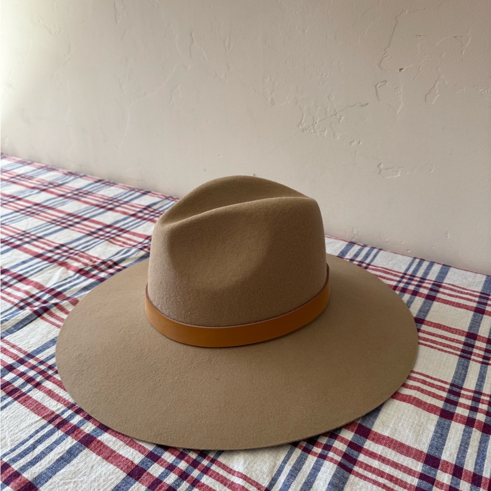 Gigi Pip Emma Stiff Brim Fedora with Removable Leather Band